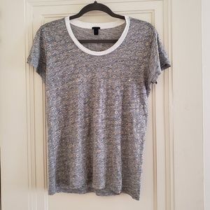 J. Crew Grey Linen T-shirt